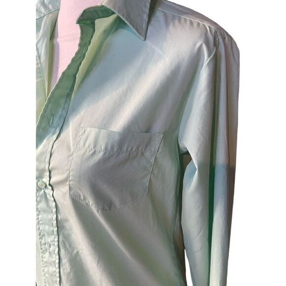 George Light Mint Green Button Down Shirt XXL Runs small more like Large-EUC - Picture 7 of 9
